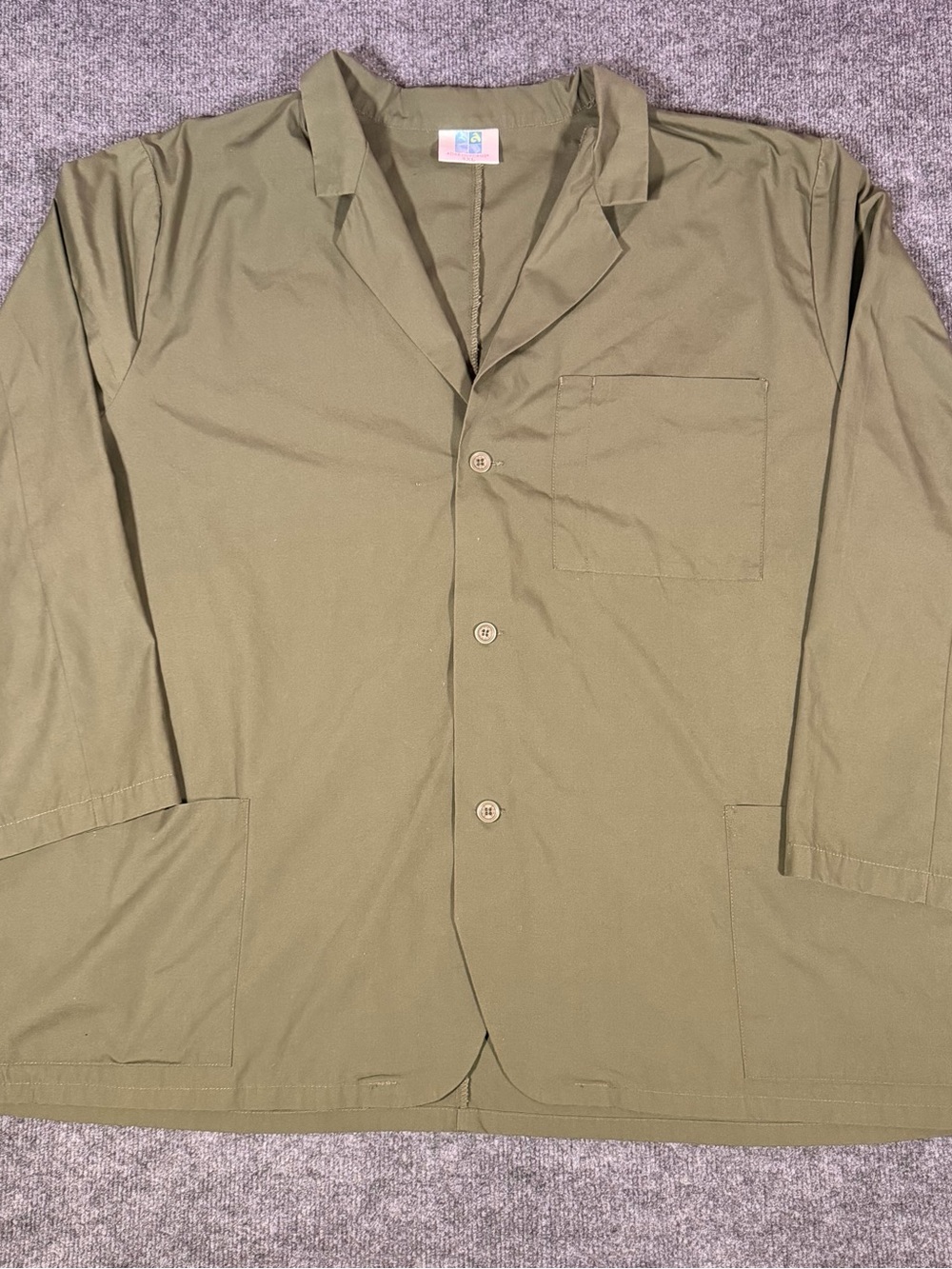 Adar Uniforms Unisex 4XL Olive Green Medical Scrub Lab Work Jacket Coat